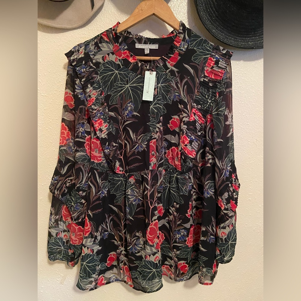 Anthropologie Plus Elena Ruffle Blouse - Picture 12 of 12